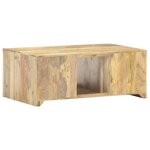 vidaXL Table basse 90x50x35 cm Bois solide de manguier