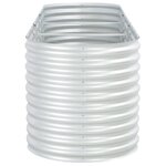 vidaXL Lit surélevé de jardin 320x80x81 cm Acier galvanisé Argenté