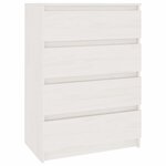 vidaXL Armoires latérales 3 Pièces blanc Bois de pin massif