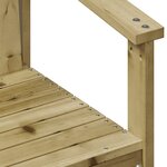 vidaXL Salon de jardin 3 Pièces bois de pin imprégné