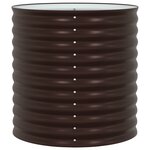 vidaXL Jardinière surélevée - Marron 80x80x81 cm Acier galvanisé
