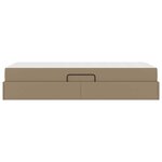 vidaXL Lit avec rangement et matelas 2 Pièces Cappuccino Cuir