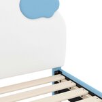 vidaXL Cadre de lit pour enfants avec tête de lit Bleu 80 x 200 cm PU