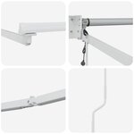 vidaXL Cadre de store rétractable électrique Blanc 4 x 2 m Acier