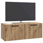vidaXL Meuble TV mural 78 5 x 31 x 30 cm Chêne artisanal