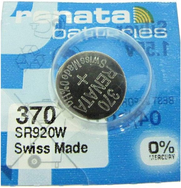 Blister de 1 Pile bouton oxyde argent X370 SR920W 1 55V 40mAh RENATA
