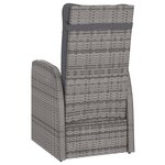 vidaXL Salon de jardin 11 Pièces avec coussins Résine tressée Gris