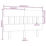 vidaXL Tête de lit Marron miel 183 5x3x81 cm Bois massif de pin