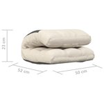 vidaXL Chaise pliable de sol Crème Tissu