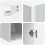 vidaXL Armoire Murale 33 x 34 5 x 90 cm Bois d'ingénierie Blanc