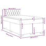 vidaXL Sommier à lattes de lit et matelas gris clair 120x190 cm tissu