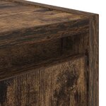 vidaXL Table de chevet murale chêne fumé 38x34x40 cm