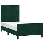 vidaXL Cadre de lit sans matelas vert foncé 90x190 cm velours