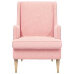 vidaXL Fauteuil Rose Bouclé