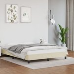 vidaXL Cadre de lit sans matelas crème 140x200 cm similicuir