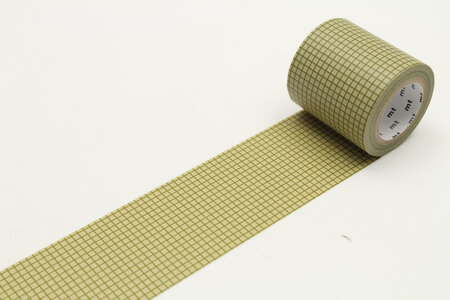 Masking Tape MT Casa Quadrillage 5 cm vert fond vert - moss