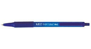 BIC Stylo à bille rétractable Soft Feel Clic grip, bleu BIC