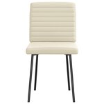 vidaXL Chaises à manger lot de 4 crème similicuir