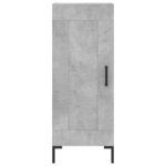 vidaXL Buffet Gris béton 34 5x34x90 cm Bois d'ingénierie