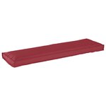 vidaXL Coussin pour banc de palette Bordeaux 140 x 40 x 8 cm