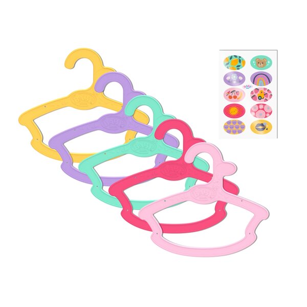 Zapf Creation 838495 - Baby born Set de 5 cintres pour vêtements poupées