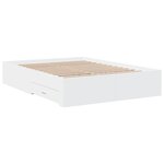 vidaXL Cadre de lit avec tiroirs sans matelas blanc 120x200 cm