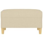 vidaXL Repose-pied Crème 70x55x41 cm Tissu