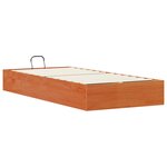 vidaXL Cadre de lit ottoman avec rangement Brun Ciré 90 x 200 cm