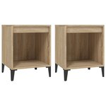 vidaXL Tables de chevet 2 Pièces Chêne sonoma 40x35x50 cm