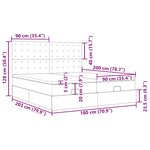 VidaXL Cadre de lit ottoman avec matelas noir 180x200cm tissu