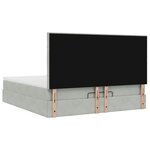 VidaXL Cadre de lit ottoman et matelas gris clair 160x200cm velours