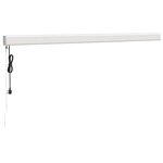 vidaXL Auvent rétractable jaune et blanc 4 5x3 m tissu et aluminium