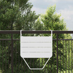 vidaXL Table Suspendue de Balcon Blanc 60 x 39 x 65 cm Acier