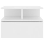 800406 vidaXL Tables de chevet flottantes 2 Pièces Blanc Bois ingénierie
