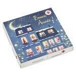 Lot de 6 cartes de voeux avec enveloppe  coffret croix-rouge bonne année - draeger paris