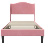vidaXL Cadre de lit avec tête de lit Rose 80 x 200 cm Velours