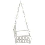 vidaXL Banc Balançoire Acier 71 5 x 59 x 55 cm Blanc antique