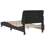 vidaXL Cadre de lit avec tête de lit Noir 90x190 cm Velours