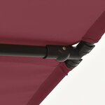 vidaXL Parasol de jardin et mât en aluminium 2x1 5 m rouge bordeaux
