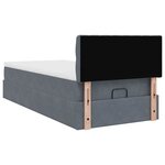 vidaXL Cadre de lit ottoman avec matelas gris foncé 100x200 cm velours