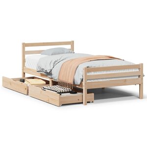 vidaXL Cadre de lit sans matelas 100x200 cm bois massif de pin