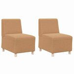 vidaXL Unité de Sofa Modulaire Sans Accoudoirs 2 Pièces Beige