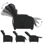 vidaXL Fauteuil inclinable Noir Similicuir