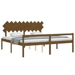 vidaXL Lit pour personne âgée sans matelas 200x200 cm bois massif