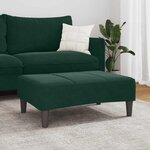 vidaXL Repose-pied vert foncé 77x55x31 cm velours