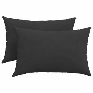vidaXL Coussins de canapé 2 pc tissu Noir 60 x 40 cm