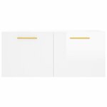 vidaXL Armoire murale blanc brillant 80x36 5x35 cm bois d'ingénierie