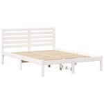 vidaXL Cadre de lit Blanc 140 x 190 cm Bois massif en pin