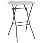 vidaXL Table de bar pliante Blanc 80 x 110 cm PEHD
