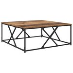 vidaXL Table basse Bois Ancien 100 x 100 x 40 cm Bois d'ingénierie